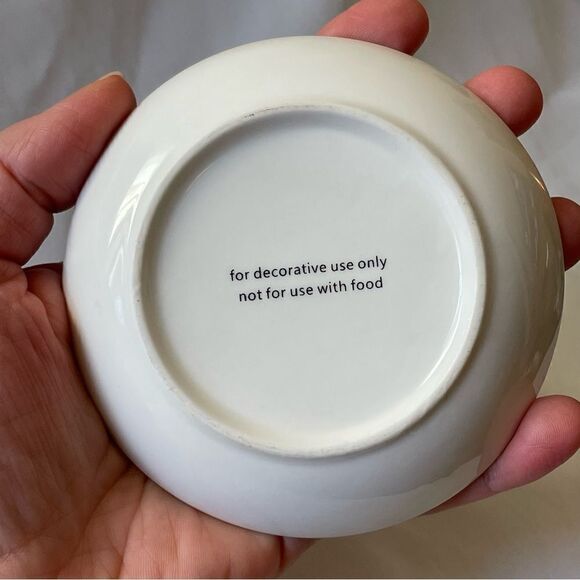 Elephant dish gold accented good luck remover of obstacles - Picture 3 of 8